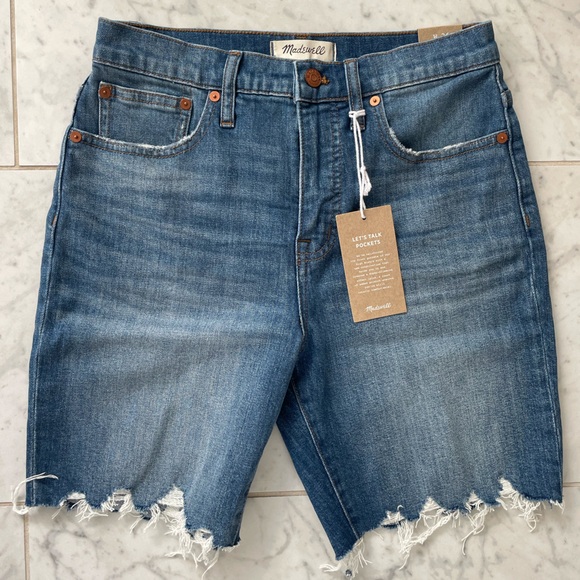 Madewell High-Rise Mid Length Denim Short- Size 26 - Picture 1 of 9